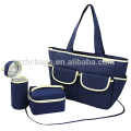 baby diaper bag set with changing pad, thermal bottle holder, and insulated lunch bag
